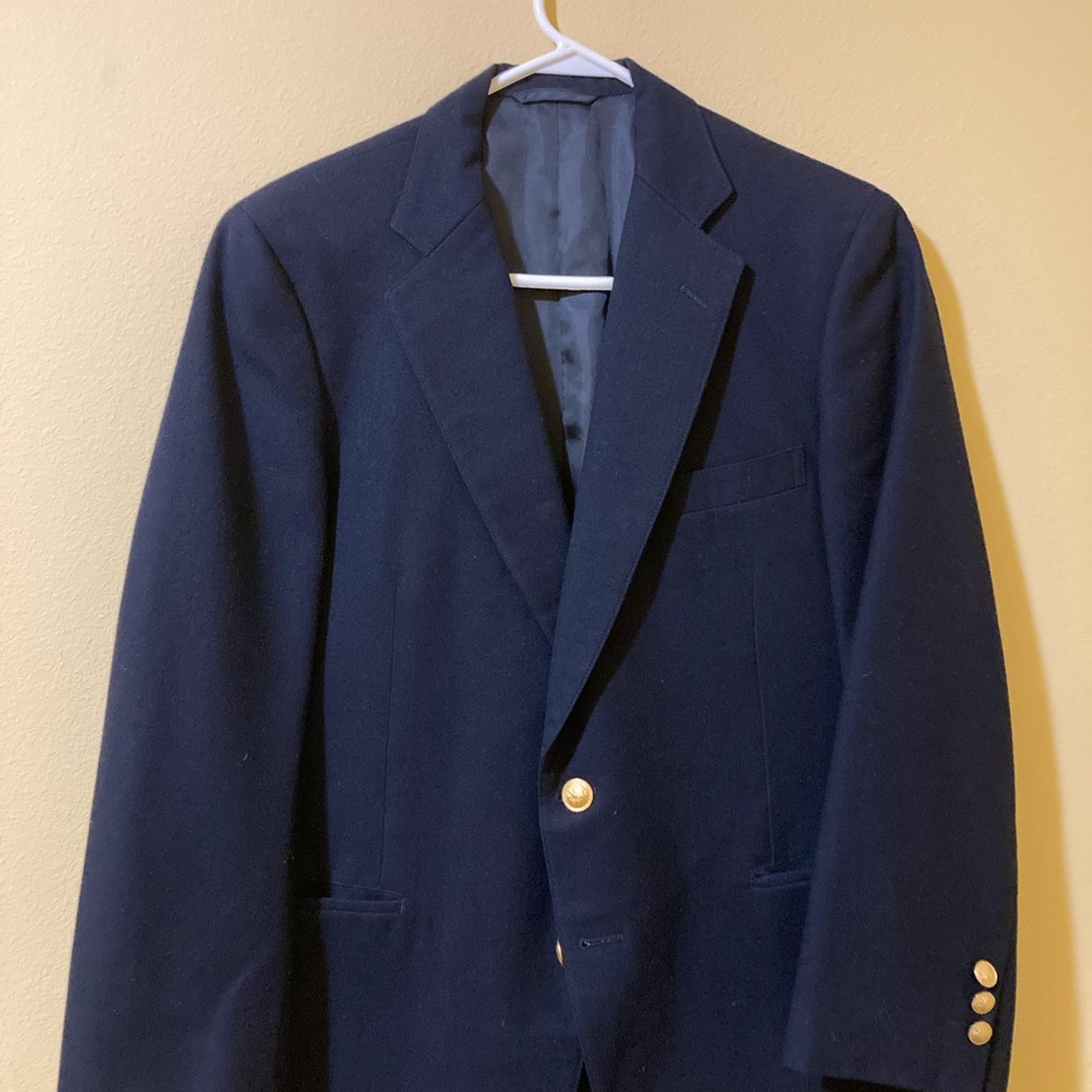 Vintage Aquascutum Classic Navy Blazer with Gold Buttons